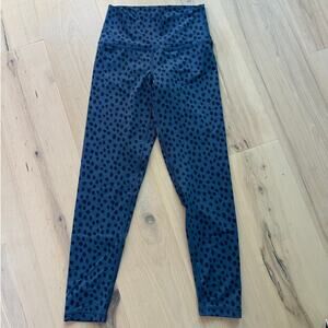 Aerie Printed Polka dot Leggins Size Small Blue Workout Athleisure Gym